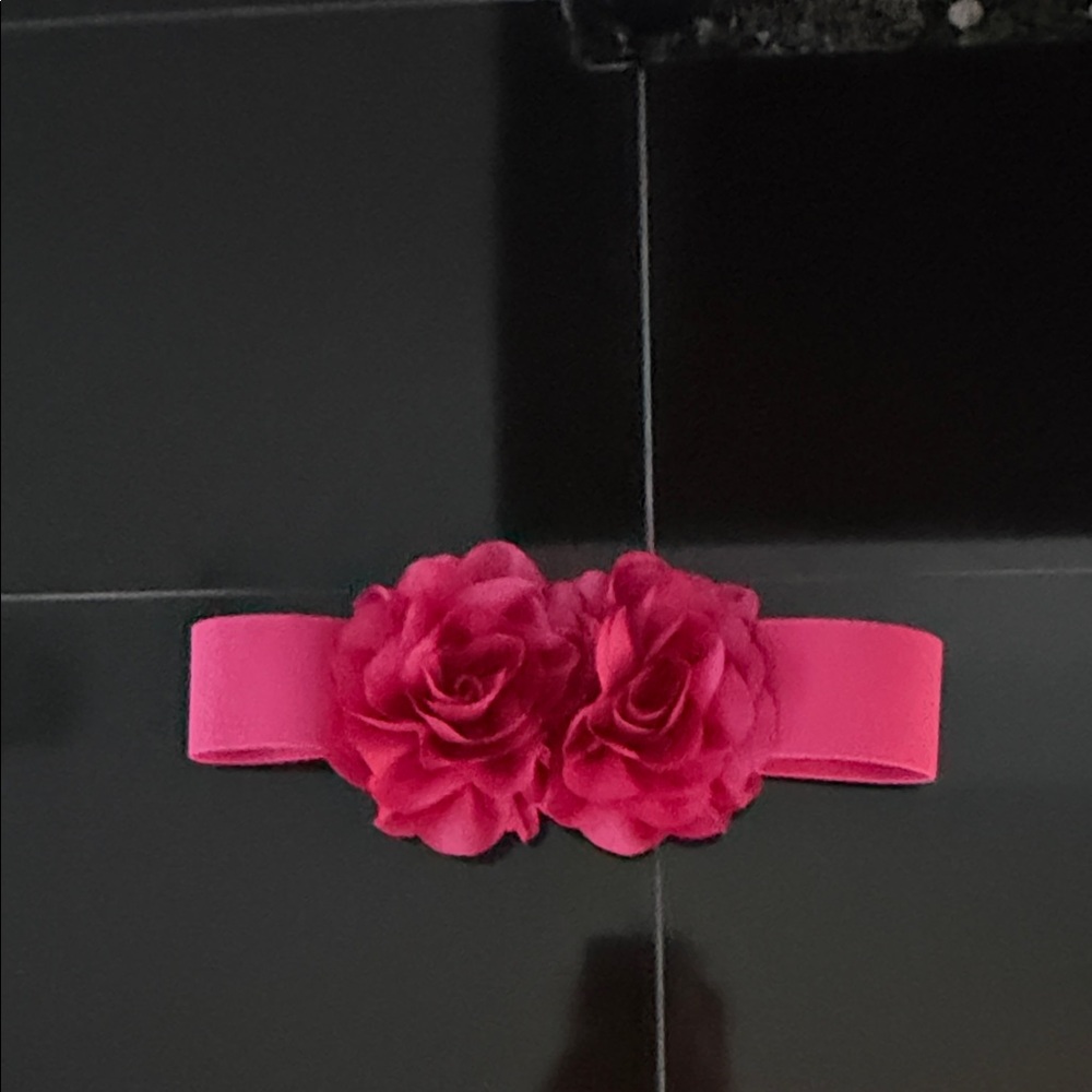 Fuchsia Floral Stretch Belt
